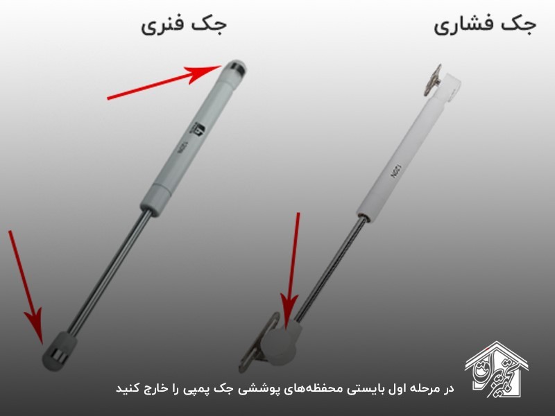 جک پمپی فشاری و چک پمپی فنری سفید