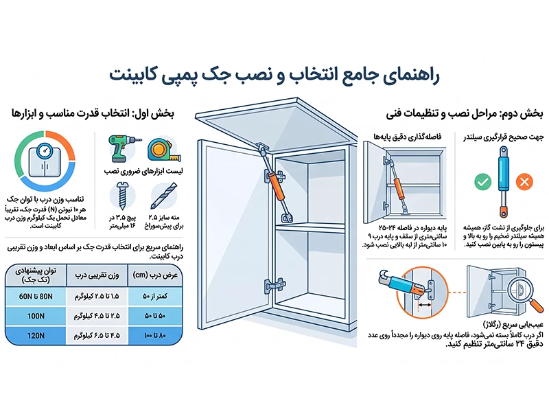 چگونه جک کابینت را نصب کنیم