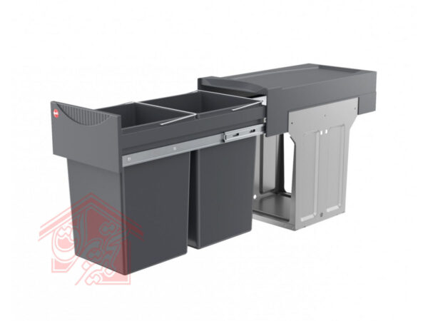 سطل زباله کشویی توکار متصل به کف هایلو تاندم 130Q