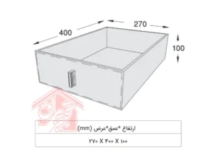 ابعاد باکس داخل کمد دیواری چرمی فرنج استایل