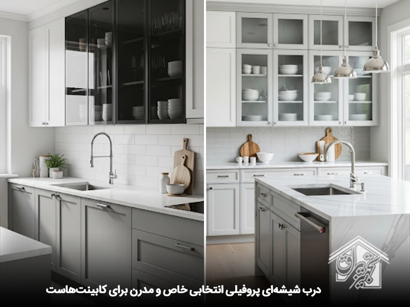 کابینت سفید طوسی 14