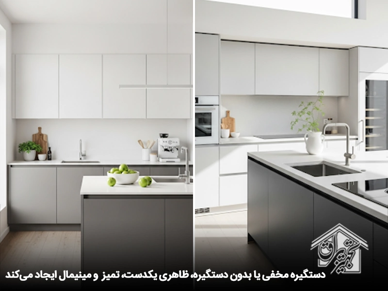 کابینت سفید طوسی 16