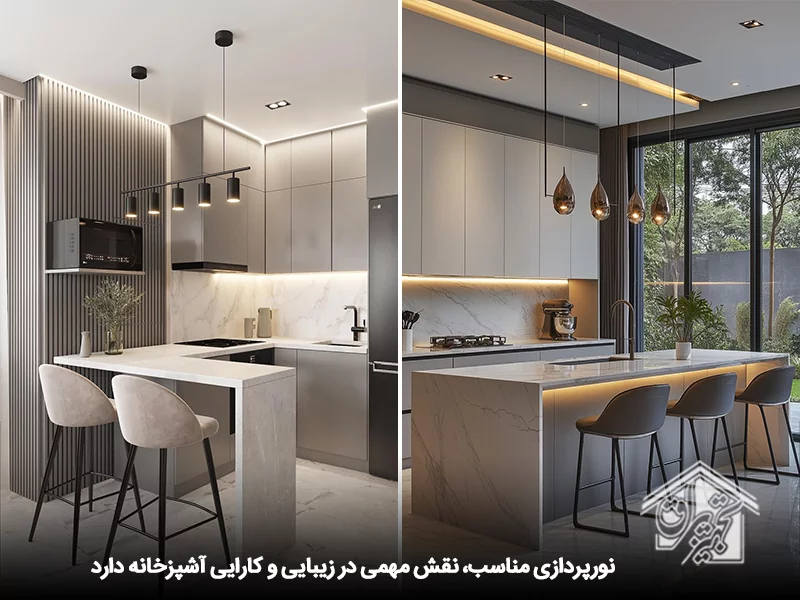 کابینت سفید طوسی 18