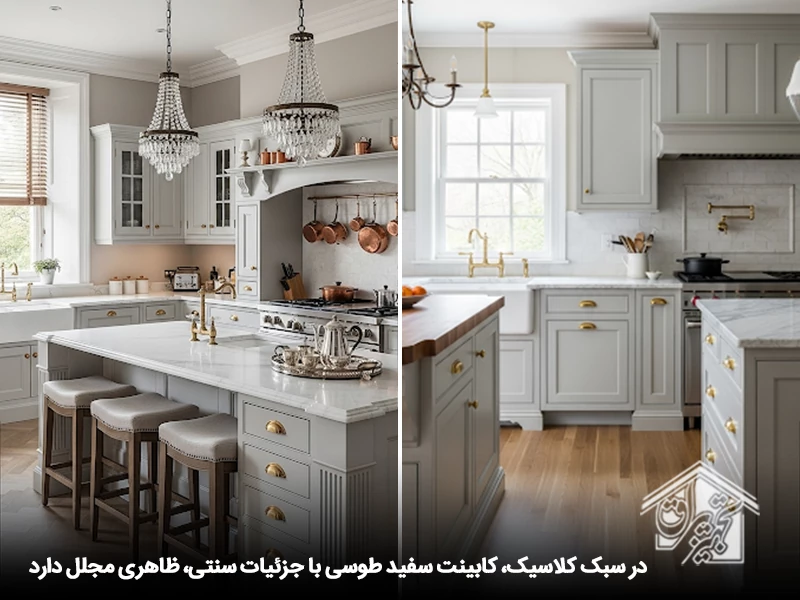 کابینت سفید طوسی 22