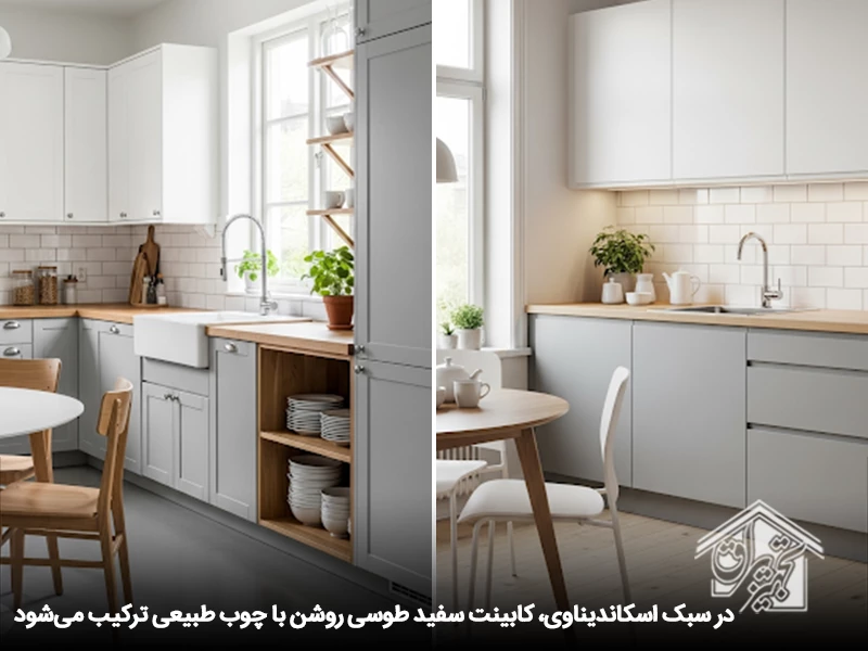 کابینت سفید طوسی 24