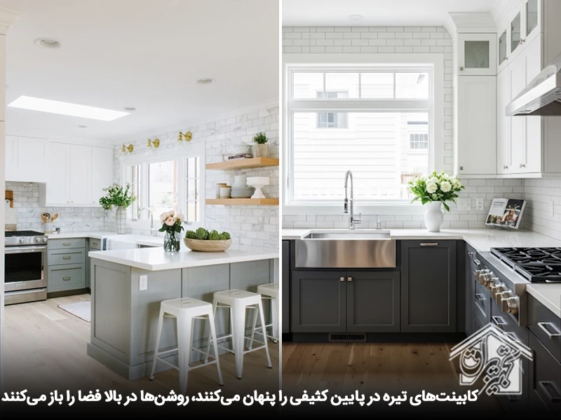 کابینت سفید طوسی 6