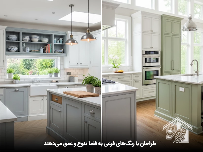کابینت سفید طوسی 8
