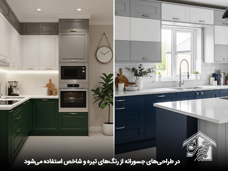کابینت سفید طوسی 9