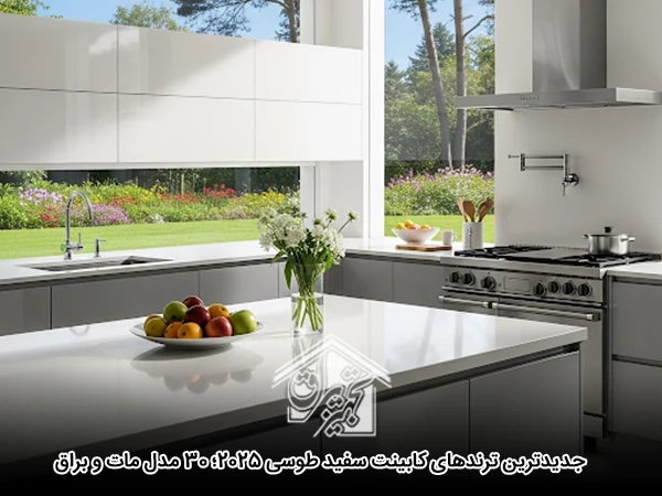 کابینت سفید طوسی