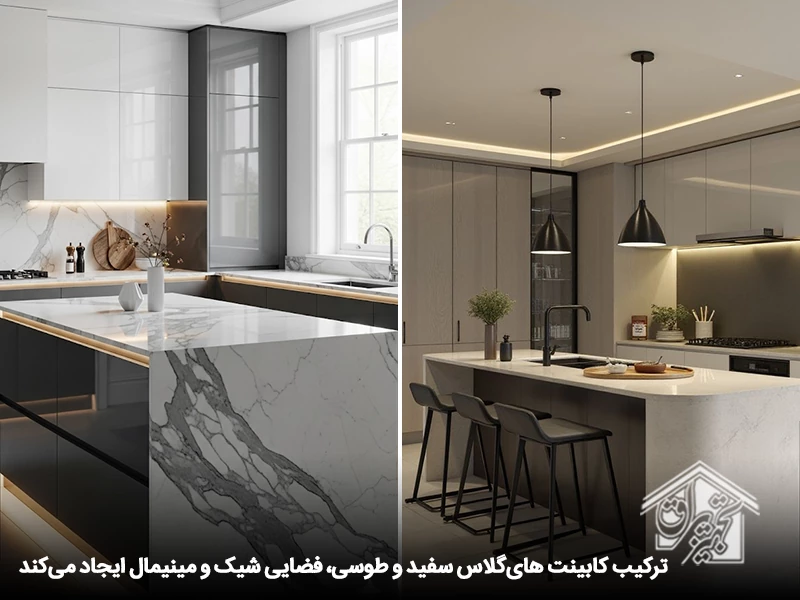 زیباترین مدل کابینت های گلاس 11