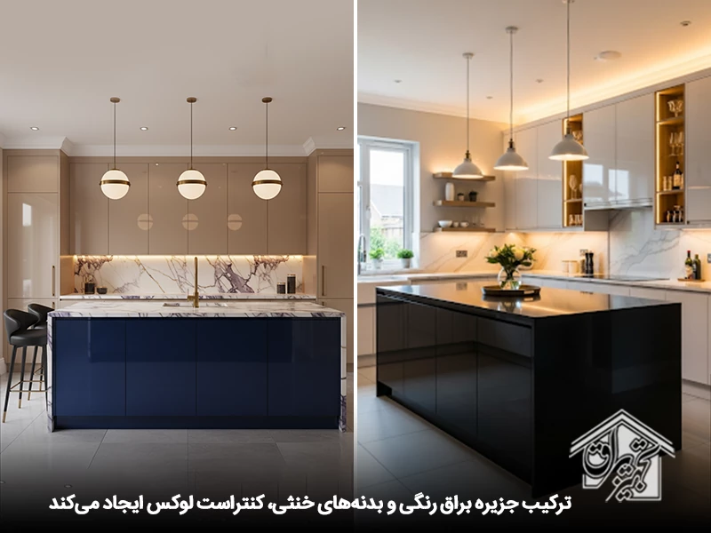 زیباترین مدل کابینت های گلاس 5