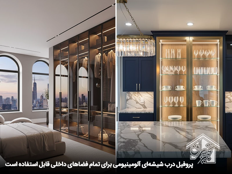 کاربرد شیشه فریم لس کابینت در فضای داخلی