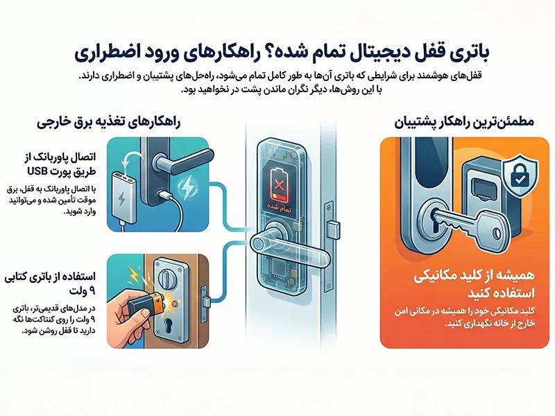 راهکارهای اضطراری: چگونه هنگام اتمام کامل باتری وارد شویم؟