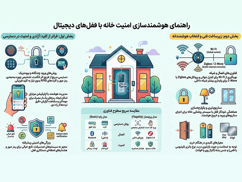 راهنمای هوشمند سازی امنیت خانه با قفل دیجیتال