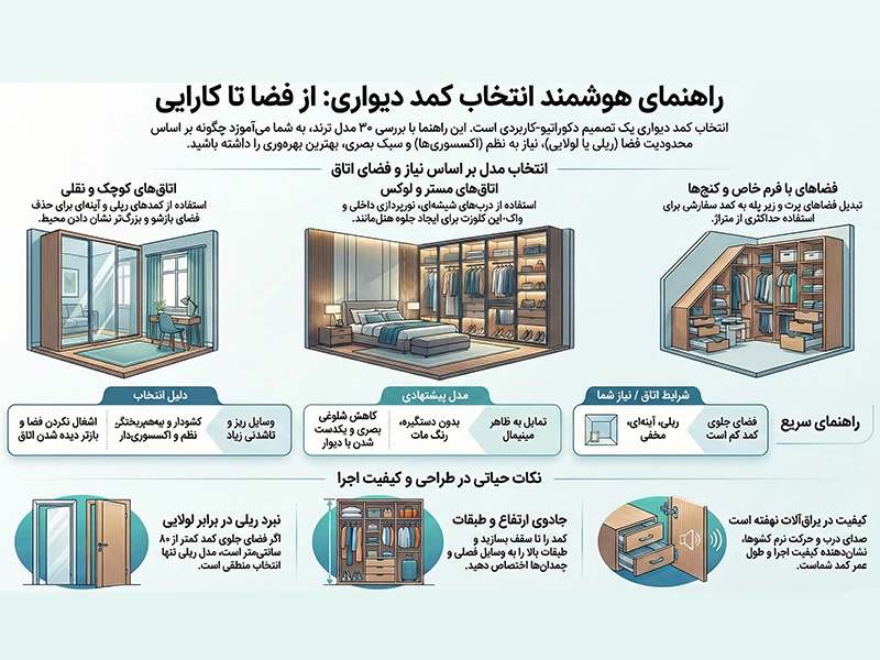 راهنمای هوشمند انتخاب کمد دیواری