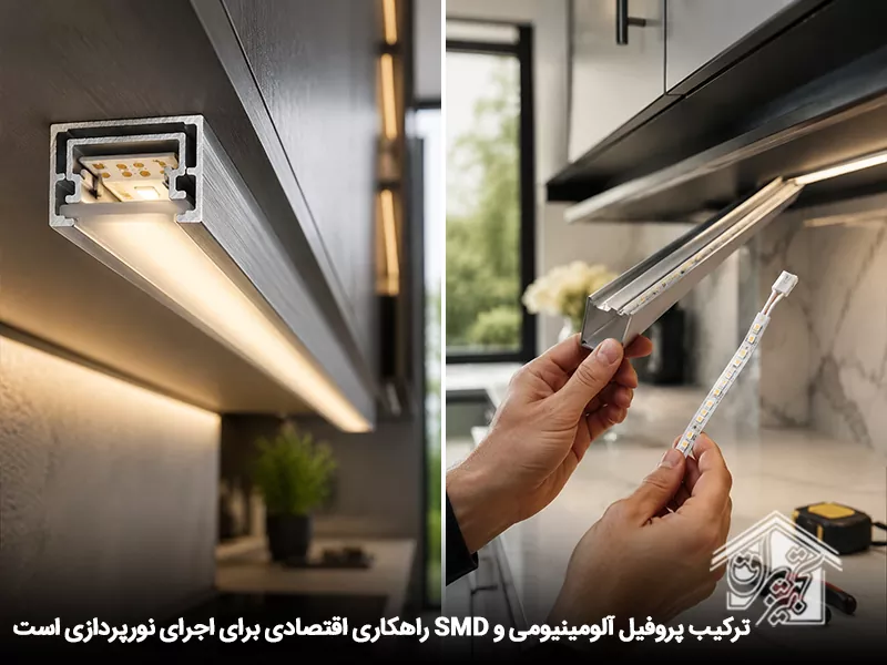 ترکیب پروفیل آلومینیومی و smd
