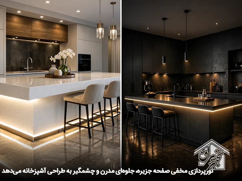 طرح جزیره آشپزخانه مدرن