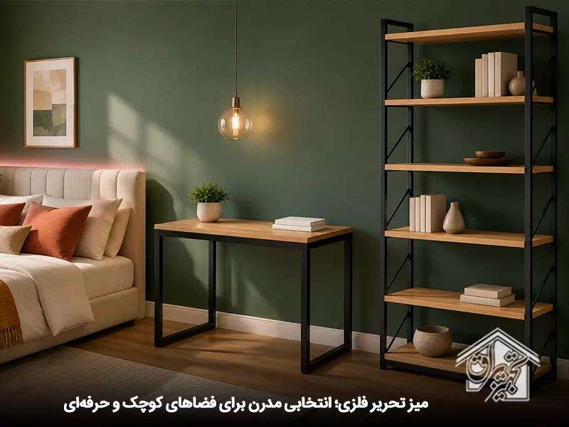 میز تحریر و کتابخانه فلزی