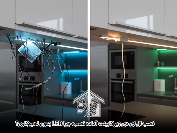 نصب ال ای دی زیر کابینت آماده نصب؛ چرا LED بدون لحیم‌کاری؟