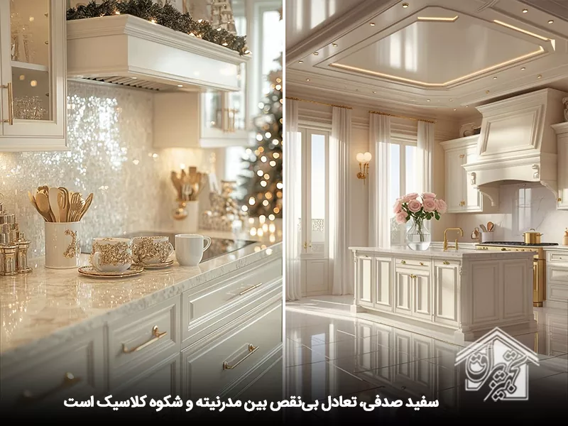 کابینت ممبران سفید صدفی
