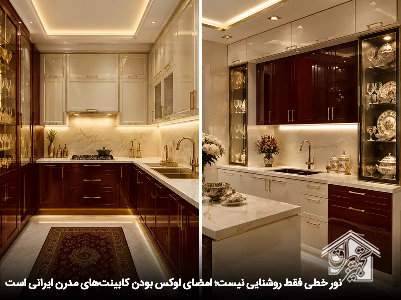 نورپردازی؛ راز کابینت لاکچری ایرانی