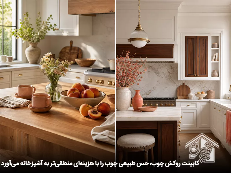 کابینت روکش چوب
