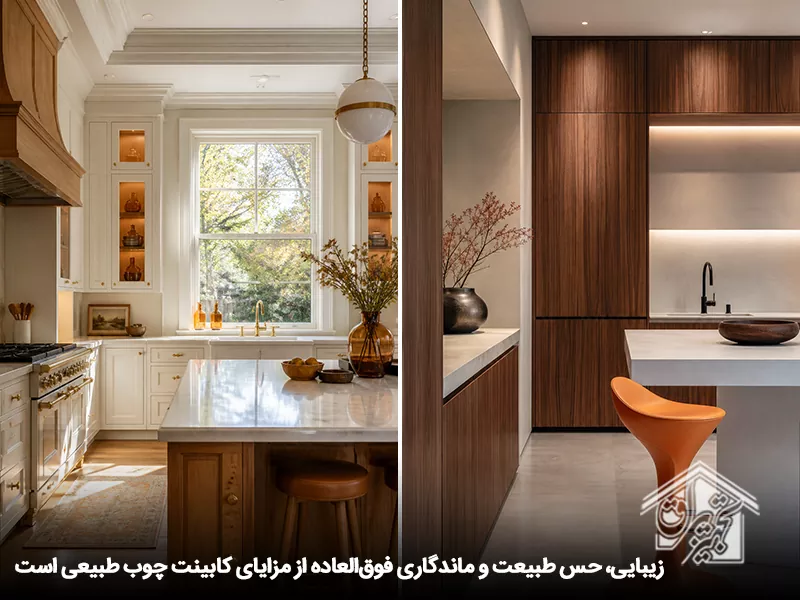 کابینت چوب طبیعی