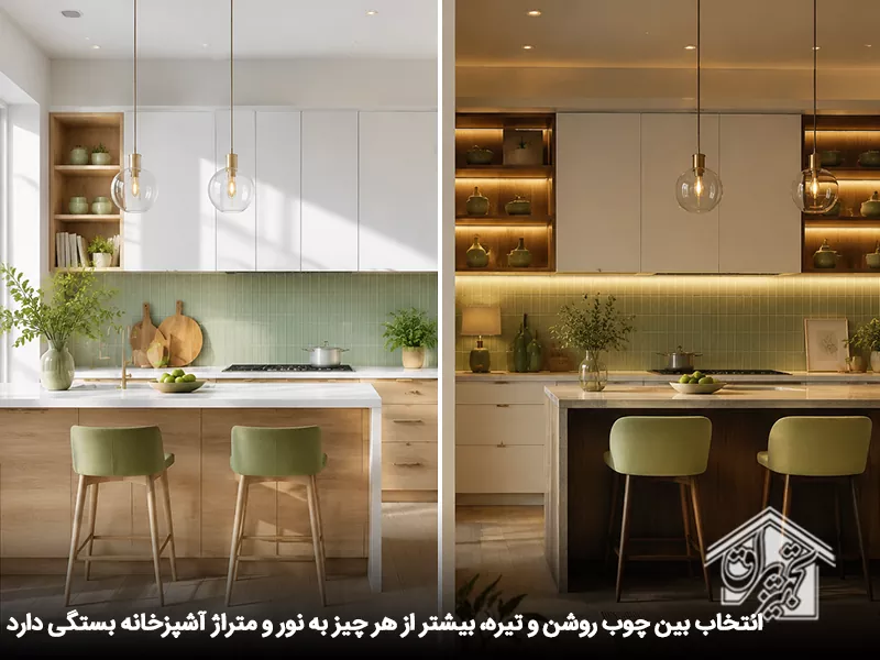انتخاب بین چوب روشن و تیره