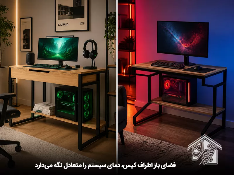 استحکام و تهویه میز گیمینگ حرفه ای