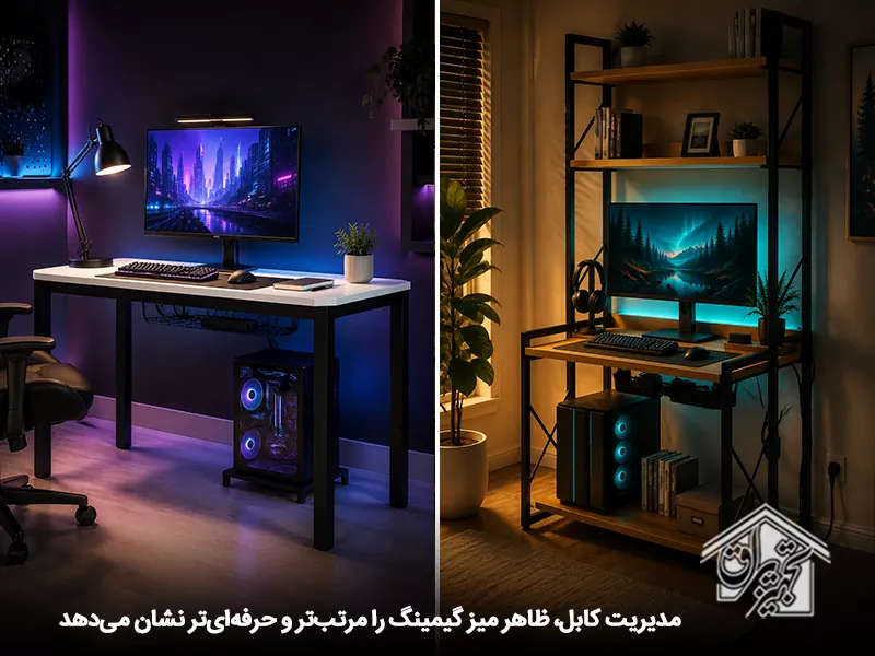 مدیریت کابل میز کامپیوتر گیمینگ
