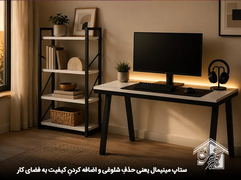 ستاپ مینیمال سفید گیمینگ