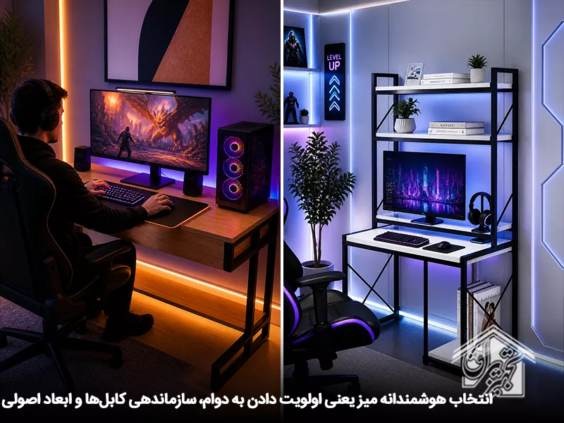 انتخاب هوشمندانه میز گیمینگ حرفه ای