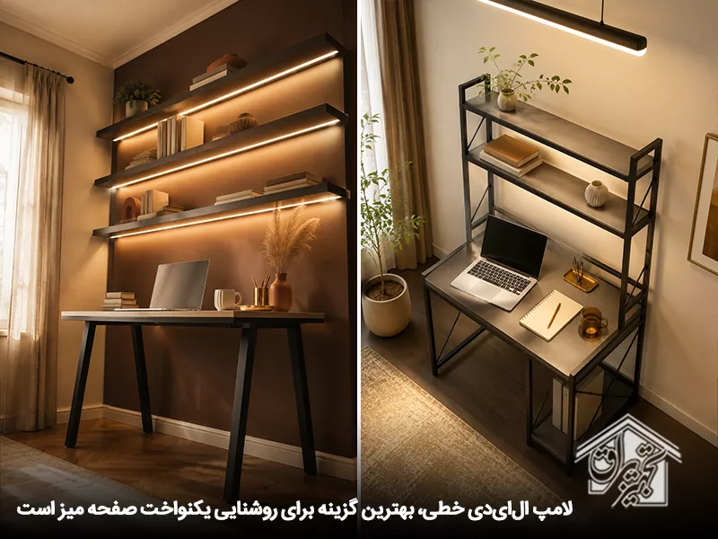 نورپردازی میز تحریر مدرن