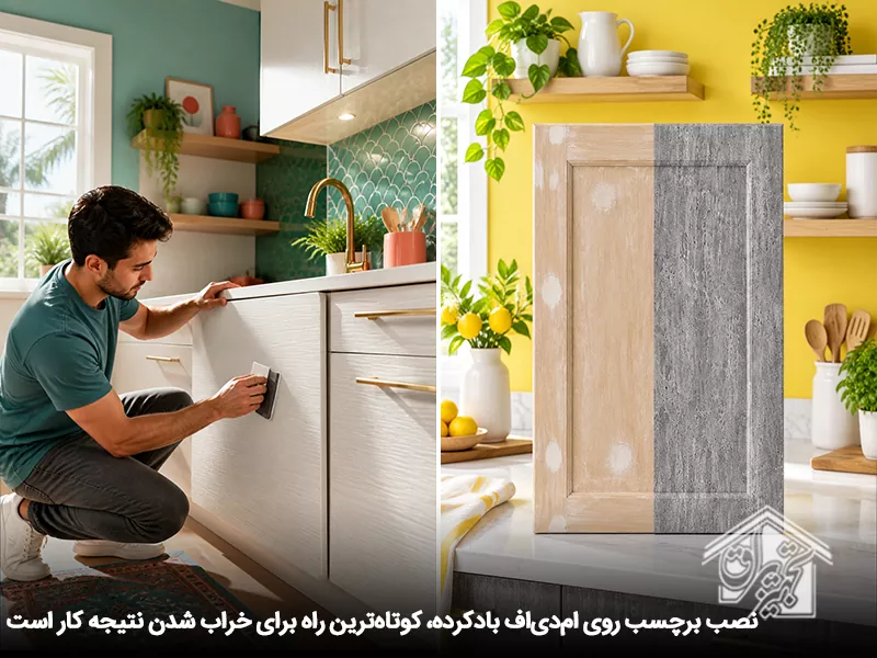اشتباهات نصب رو کابینتی چسبی