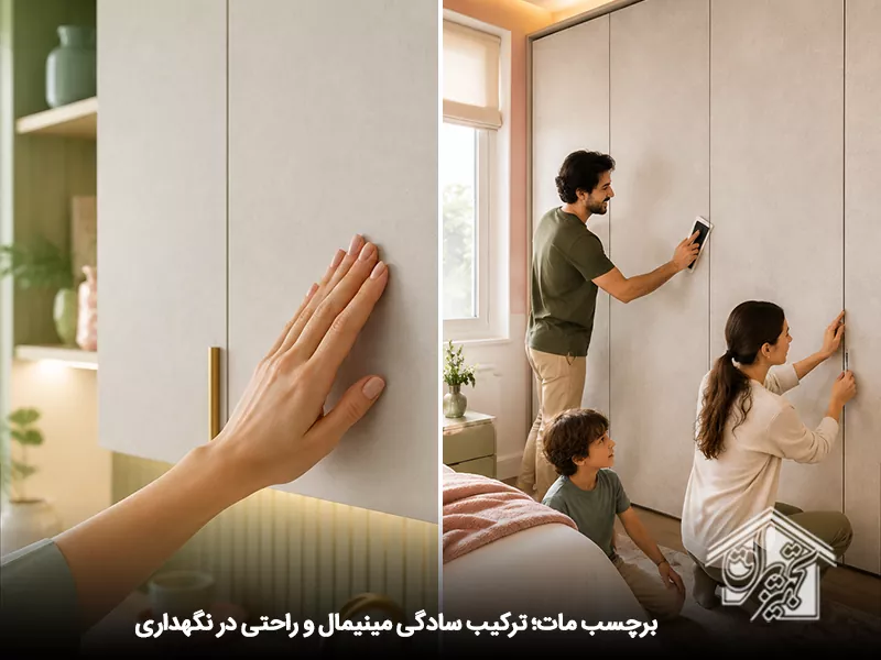 کاور کابینت برچسبی مات