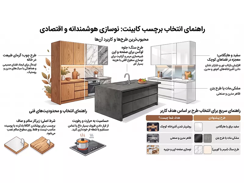 راهنمای انواع برچسب کابینت