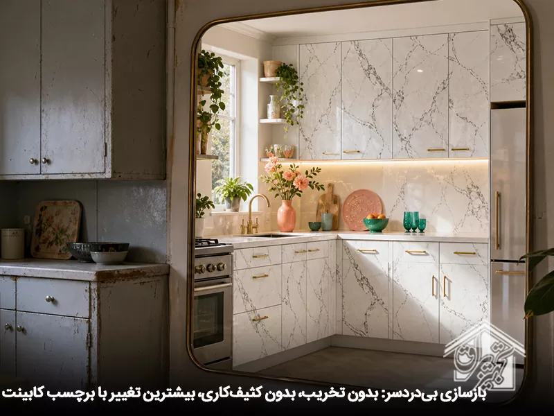 بازسازی کابینت فلزی قدیمی بی دردسر