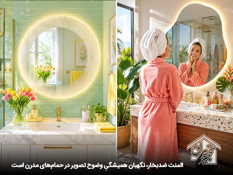 ساخت آینه با نور مخفی و المنت ضد بخار