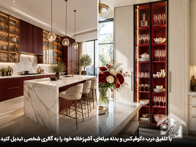 مدل کابینت میله ای جدید با درب دکوفیکس