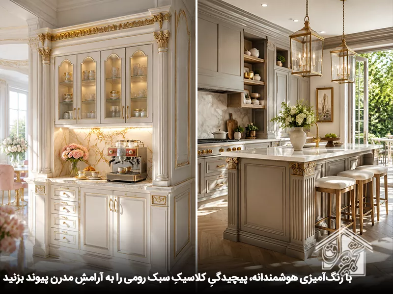 اهمیت انتخاب رنگ کابینت رومی شیک