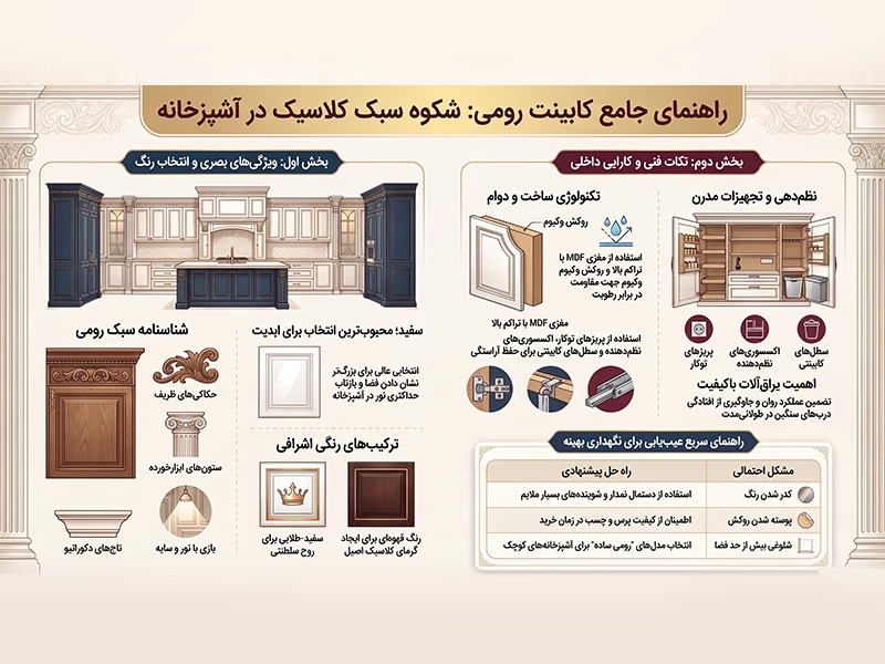 راهنمای جامع کابینت رومی
