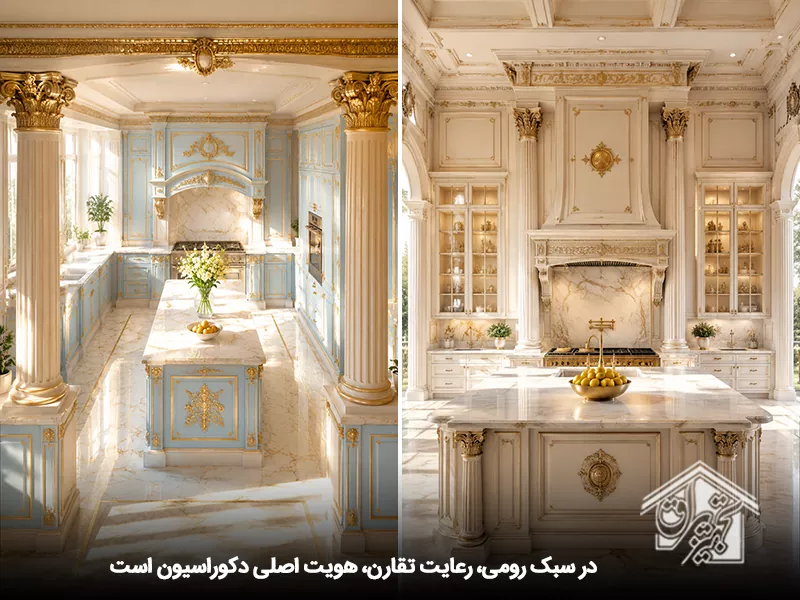 رعایت تقارن در کابینت مدل رومی