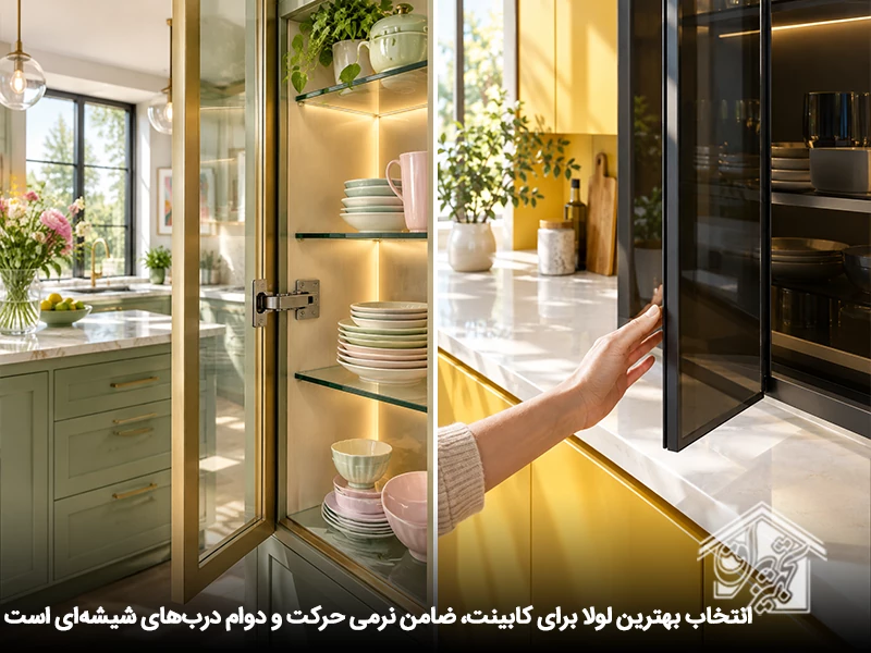 انتخاب بهترین لولا برای کابینت ویترین دار