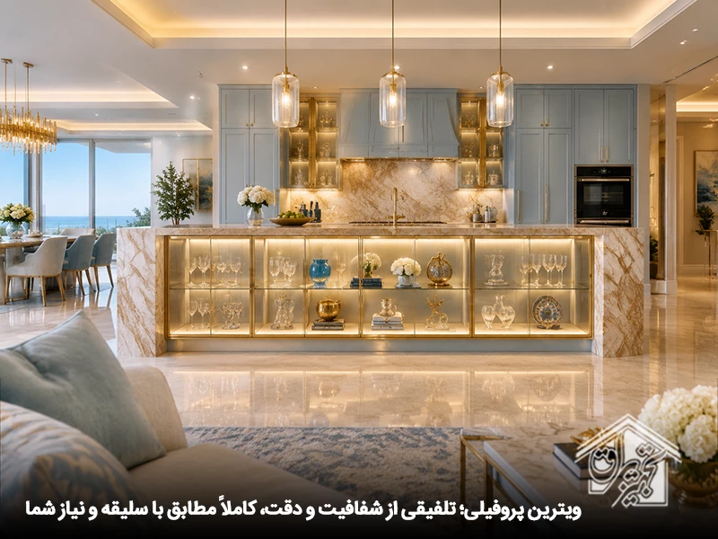 کابینت ویترین دار مطابق با سلیقه شما